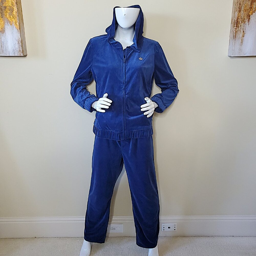 Juicy Couture Blue Soft-Touch Velour Tracksuit SZ 3XL